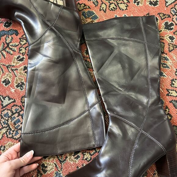 Naturalizer Dark Brown Heeled Kiersten Boot mid-calf high Wide Shaft Size 8.5 - Picture 10 of 10